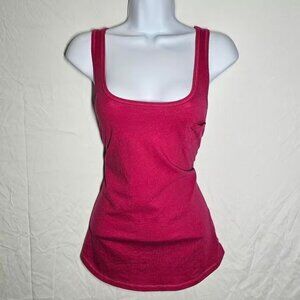 Hollister 2010s hot pink pocket front tank top